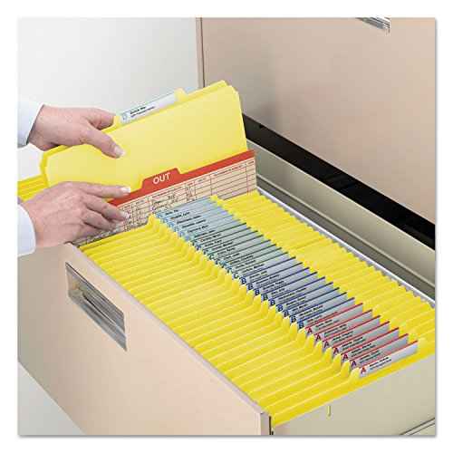 Smead Classification File Folder, 1 Divider, 2" Expansion, 2/5-Cut Tab, Letter Size, Yellow, 10 per Box (13704)