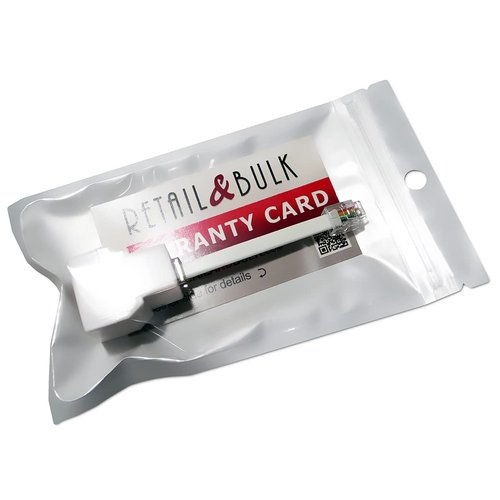 RetailAndBulk Phone Jack Splitter for Landline Telephone RJ11 6P4C 2 Way Adapter (1 Splitter + 2.5 Inch Cable) Made in USA