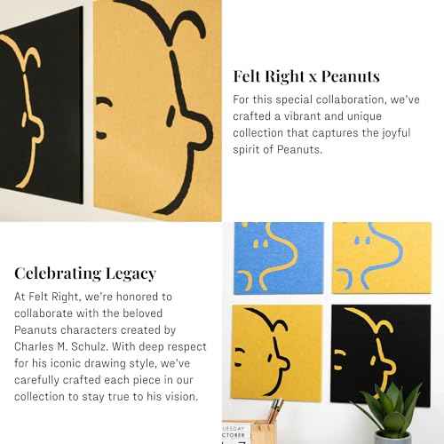 felt right Peanuts Collection Coolstock Indigo | Classroom Decor | Acoustic Wall Panels | Home Decor | Felt Wall Panels | Felt Tiles for Accent Walls | Decorative Bulletin Board