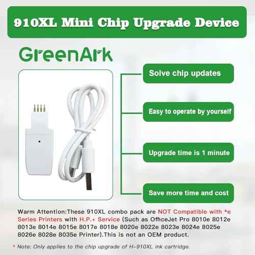 GREENARK Compatible 910xl Ink cartridges 910 XL Replacement for OfficeJet 8010 8012 8013 8014 8015 8017 8018 8020 8022 8023 8024 8025 8026 8028 8035 Printer. (NOT Compatible with e Series Printer)