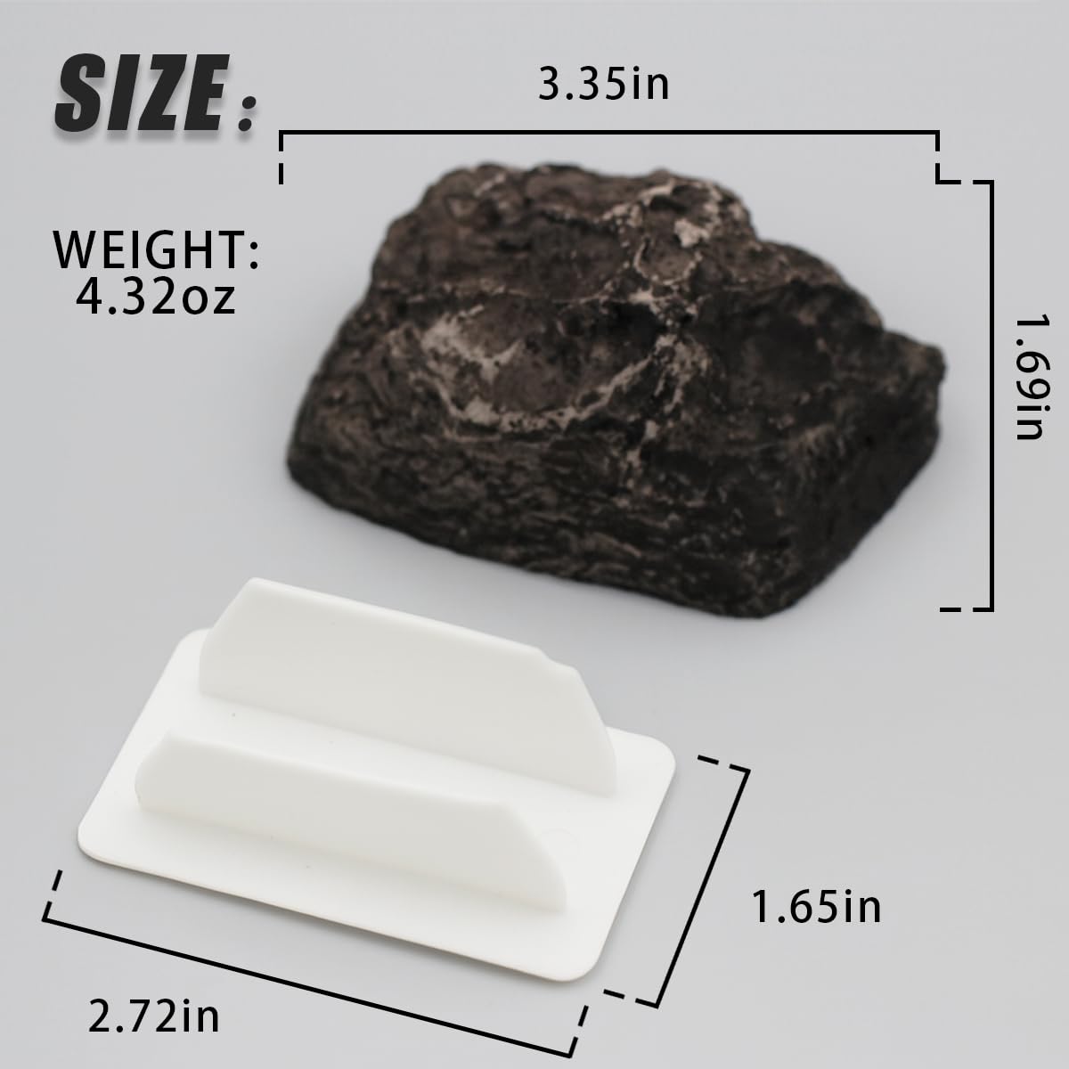 Hidden Holder Rock for Outside – Waterproof Spare Key Hider, Realistic Outdoor Key Hiding Spot, Fake Rock Safe for Garden, Yard, Driveway Security