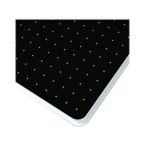 Floortex Viztex Glacier Teal & Black Plan & Grid Glass Dry Erase Board - 14" x 14"