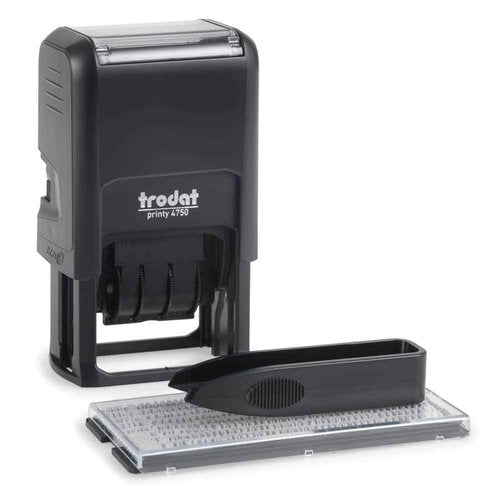 Trodat Printy Do It Yourself Self-Inking Message Dater,1.63 x 1, Blue/Red