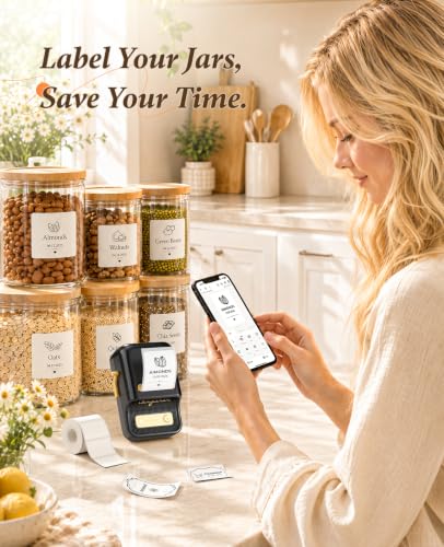NIIMBOT B21 Label Maker Black - Portable Inkless 2-Inch Thermal Printer