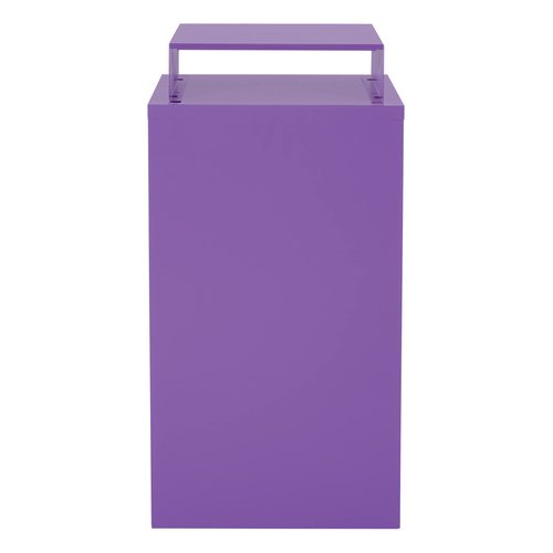 OSP Home Furnishings 3 Drawer Locking Metal File Cabinet with Top Shelf, Purple