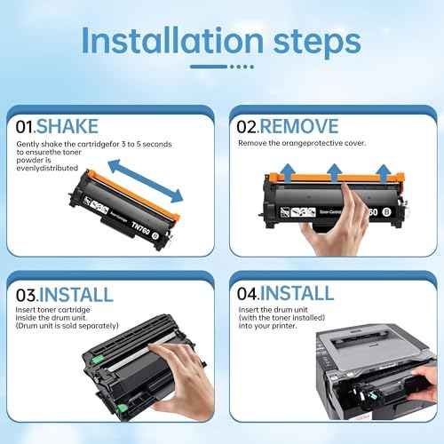 TN760 for Brother TN760 TN-760 TN 730 Toner Cartridges Used to Brother HL-L2350DW HL-L2395DW MFC.L2710DW MFC-L2690DW DCP-L2550DW Printers , High Yield Black - 4Pack