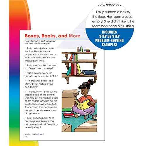 Spectrum Reading Comprehension 2nd Grade Workbook, Nonfiction and Fiction Passages, Main Idea, Story Structure, and More, Classroom or Homeschool Curriculum