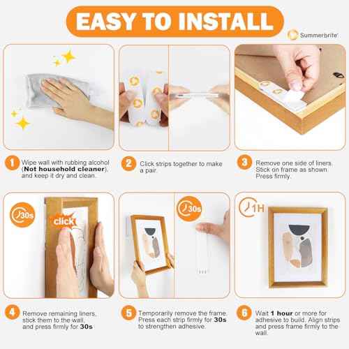 Large Picture Hanging Strips Heavy Duty(XL/16Lbs) 16Pairs/32 Strips Damage Free Wall Sticky Picture Hangers Without Nails, Removable Hook and Loop Adhesive Strips for Poster Frame Hanging Decor