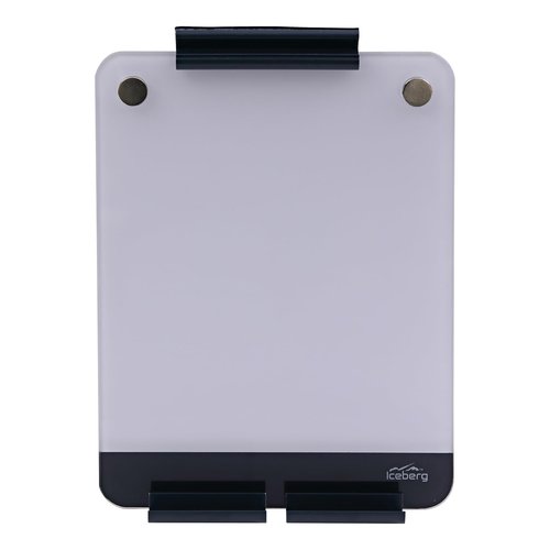 Iceberg Clarity Glass Personal Dry Erase Board, Office Supplies, with Ultra-White Back and Aluminum Frame, 9" x 12"