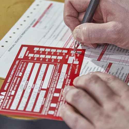 J. J. Keller 10-Pack, Annual Vehicle Inspection Report Form & Red FMCSA Label Aluminum, 3-Ply Carbonless Form, DOT Compliant