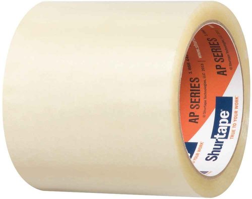 Shurtape AP 15 Shipping and Packaging Tape for Label Protection, Clear, 96mm x 66 Meter Roll, 1 Case of 18 Rolls (230970)