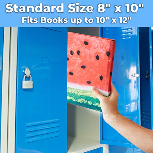 EUCATUS BEST Red Reusable Book Covers 8x10 Textbook Jackets for Back to School