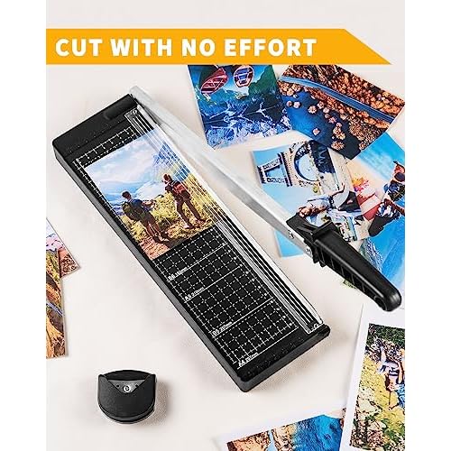 MAKEASY Paper Cutter 12 Inch, 8 Sheet Capacity, Heavy Duty Paper Cutter for Cardstock, Guillotine Paper Trimmer for Crafting, Classroom and Office