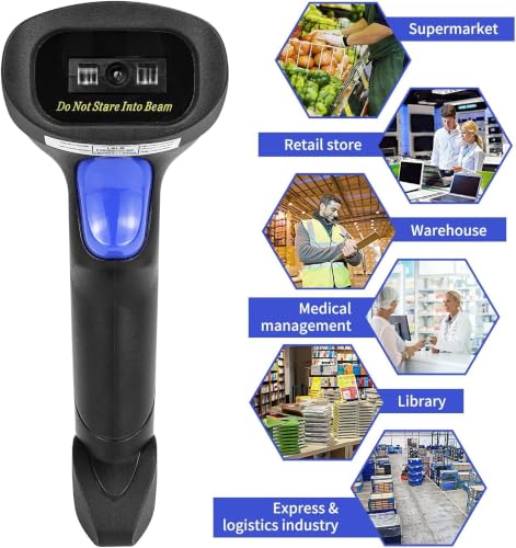 NetumScan USB 1D Barcode Scanner - Handheld Wired CCD Barcode Reader - Variation 1