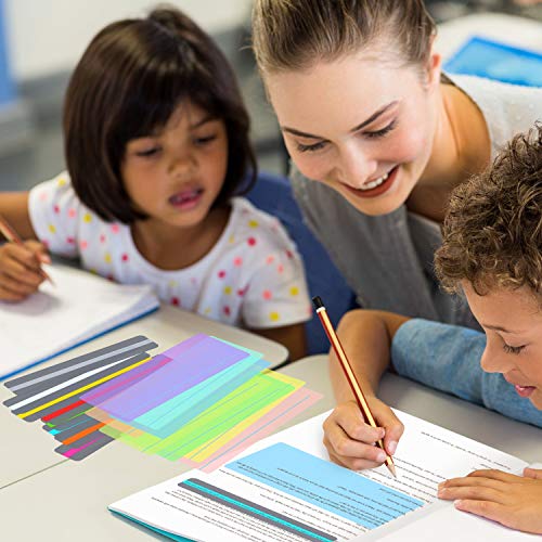 Guided Reading Strips for Dyslexia - 16 Colored Highlight Overlay Rulers