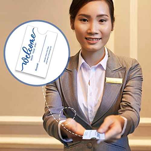 Outus 1000 Pcs Hotel Key Card Envelope Key Card Holder Sleeves Keycard Envelope Sleeve Enjoy Your Stay Keycard Cover for Hotel, 2.4 x 3.5 Inch