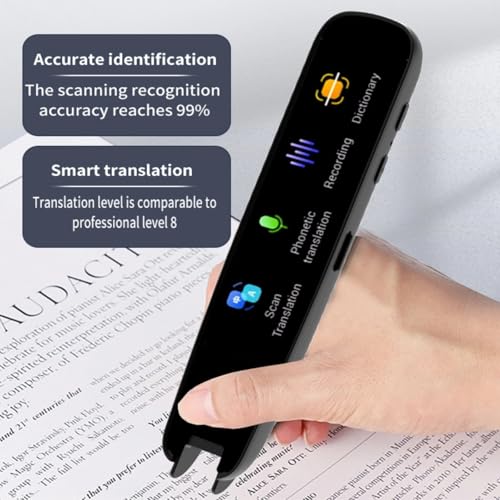 Translation Pen, Portable 13 Language Translator Device, Reading Pen & Translation Pen for Dyslexia, Learning Difficulties & Language Learners, Scan Reading Pen for Students Travelers Businessmen