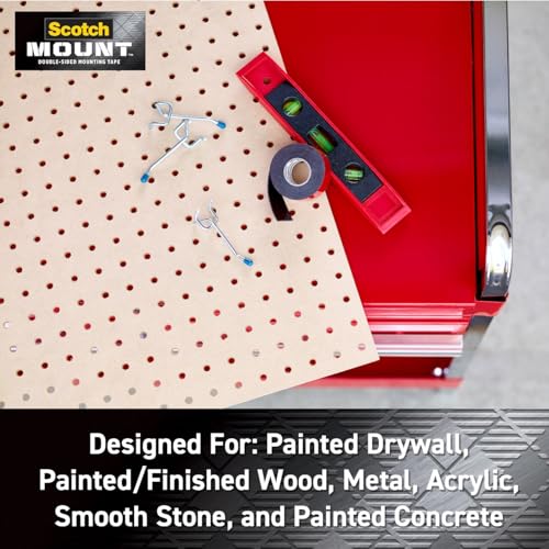 Scotch-Mount Heavy-Duty Double-Sided Mounting Tape – Black, 1 Roll (Extreme Hold)