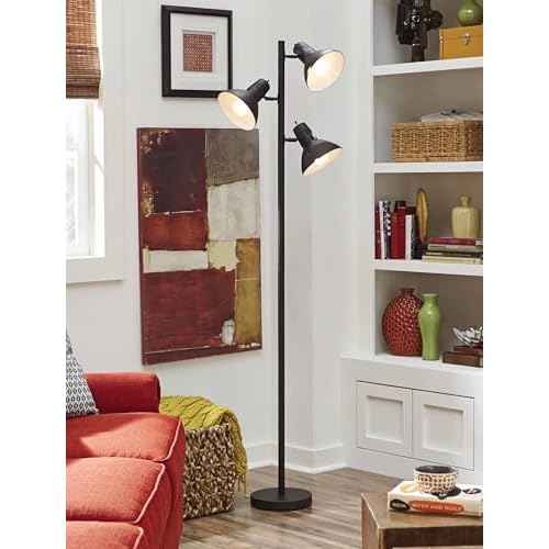 Litex Industries: Metal 3 Track Tree Floor Lamp in Bronze Finish