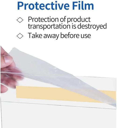 Skiennix Acrylic Sign Holder - 5x7 Horizontal Wall Mount Frame with Adhesive Tape | No Drilling, 6 Pack