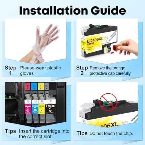 Miss DeerLC406XL High Yield Ink Cartridges, Replacement for Brother LC406XL LC406 Work for MFC-J4335DW MFC-J4535DW MFC-J5855DW MFC-J6555DW MFC-J6955DW Printer(BK/C/My)