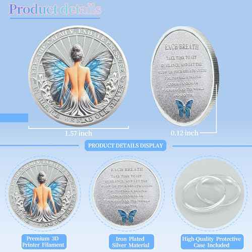 Bulk Pack of Butterfly Sobriety Coins - Inspirational AA Medallions - Women's Addiction Recovery Coins - Alcoholics Anonymous Sobriety Gifts(50Pcs)
