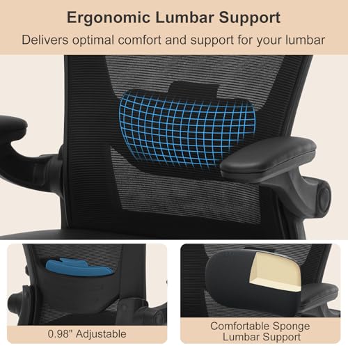 Bondesin Drafting Chair Tall Office Chair with PU Leather Seat, 400 lb Ergonomic Desk Stool with Lumbar Support, 360° Wheels