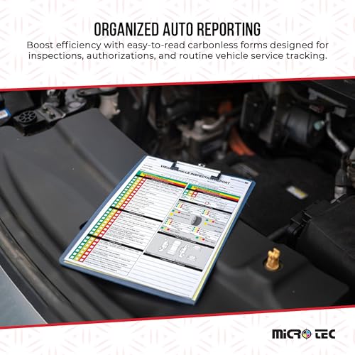 Pack of 250 Vehicle Inspection Report Forms 2-Part Carbonless 8.5 x 11