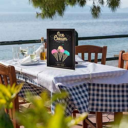 6 Pack 8.5 x 14'' Acrylic Sign Holder, Clear Acrylic Picture Frame Table Menu Holder Double Sided T Shape Poster Acrylic Frame for Wedding Party Office Restaurant Hotel (6)