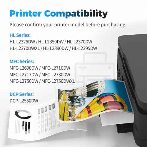 TN 760 Toner Cartridge Replacement for Brother TN760 TN730 Toner TN-730/TN-760 Compatible with MFC-L2750DW HL-L2370DW MFC-L2710DW HL-L2350DW DCP-L2550DW HL-L2390DW HL-L2395DW Printer (4 Black)