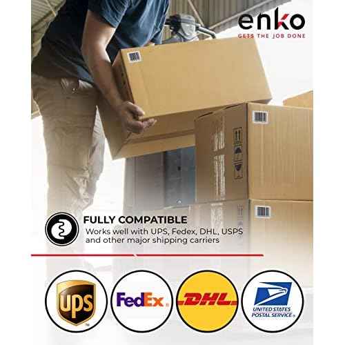 enKo (3 Rolls, 1350 Labels) 4 x 6 Direct Thermal Address & Shipping Labels - Compatible 4x6 Shipping Label for Zebra Printer 2844 ZP450 ZP-500 ZP-505, Rollo, Eltron, Neatoscan