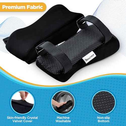 BEAUTRIP Ergonomic Armrest Pads- Office Chair Arm Rest Cover Pillow - Elbow Support Cushion for Computer, Gaming and Desk Chairs (Set of 2)