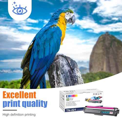 1-Pack TN221 High Yield Magenta Toner Cartridge, Replacement for Brother TN-221 for HL-3140CW 3150CDN 3170CDW 3180CDW MFC-9130CW 9140CDN 9330CDW 9340CDW DCP-9015CDW 9020CDN Printer