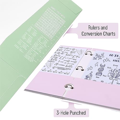 Mr. Pen Pastel 4-Pocket Folders Pack of 4, 12.5 x 9.5 Inch Durable Paper Office Organizers