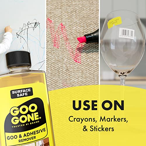 Goo Gone Original Liquid Adhesive Remover 8 Oz with Sticker Lifter - Surface Safe