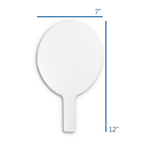 Flipside Products Oval Dry Erase Answer Paddles, Auction, Handheld Whiteboard, Handle Response Board, Classroom Dry Erase, Pack of 24