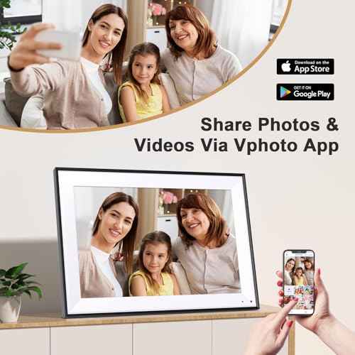 Digital Calendar 10.1-inch Digital Picture Frame - 16GB, IPS Touch Screen, Auto-Rotate, Slideshow, Load Photo Video from Phone to Digital Frame, Free Cloud Storage, Gift for Family Friends
