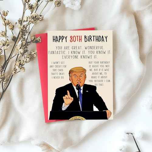 Funny 80th Birthday Card, Hilarious 80 Years Old Birthday Card Gift for Men Women, Great 80th Birthday Gifts for Friends, Dad, Mom, Husband, Wife, Brother, Sister