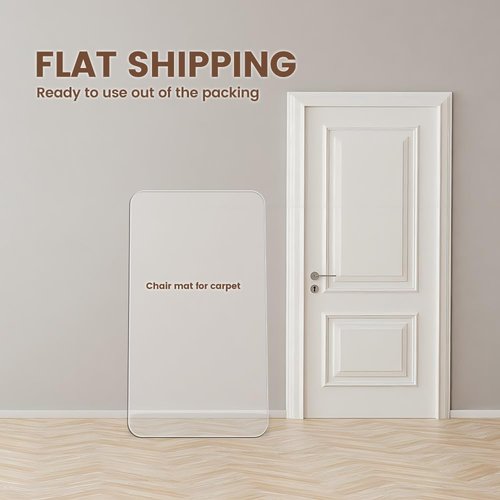 XINQIDAI Office Chair Mat - Heavy Duty, 47"x32", 1/7" Thick, Flat Shipping, Suitable for Carpet and Hardwood Floor