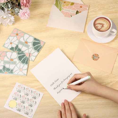 Thank You Cards with Envelopes, 36 Pack Thank You Cards Bulk with Envelopes & Stickers 4x6 Inch Greeting Card for Birthday, Wedding, Baby Shower, Graduation, Bridal Shower, Business
