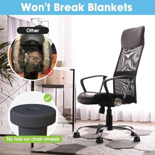 Bell Glide Replacements Office Chair, Caster Wheels and Glides Stopper, Casters Replacement Feet with Separate Self Adhesive Felt Pads, Wheel for Carpet (15)