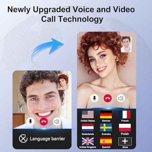 Niderson Light Black AI Translation Earbuds with Real-Time Language Translator, Bluetooth 5.3