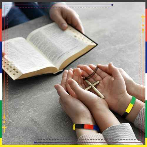 200 Pcs Bulk Plan of Salvation Wrist Band Wordless Silicone Bracelet Bible Salvation Bracelet Christian Wristbands
