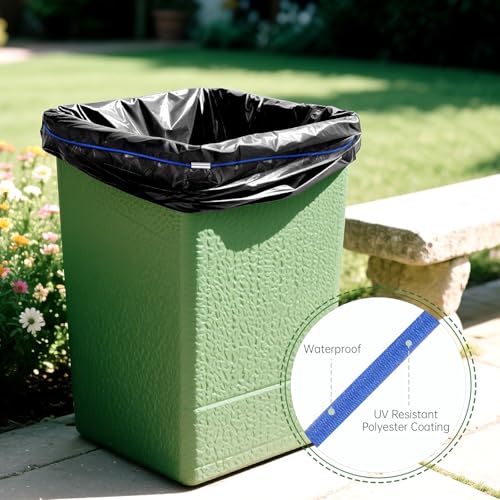 Heavy-Duty 5 Pack Trash Can Rubber Bands for 55-96 Gallon Bins, Elastic Bag Holders (Multicolor)
