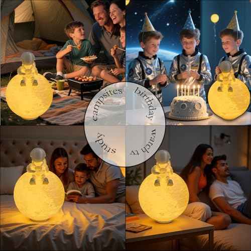 Space ?Galaxy Lamp - USB Plug-in Night Light, Portable Moon Light for Bedroom Decor | 3D Galaxy Theme, Warm White Glow?