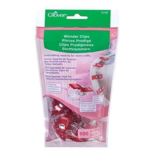 Clover Wonder Clips 100 Count Jumbo Bag, Red