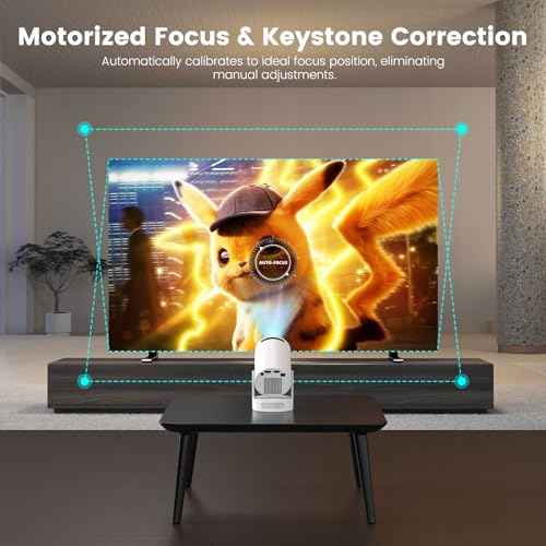 Mini Portable Projector with Wifi6 and Bluetooth, 4K Projector Support 5w Sound Base Speaker, 160 ANSI, Android 11, Auto Vertical Keystone 210¡ÆRotatable Proyector for Home Bedroom Outdoor HY300 ULTRA