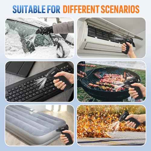 Electric air Duster - 300000RPM Brushless 3 Speeds Turbo Fan JetFan, 10500mAh Battery Compressed Air Duster Cordless Dust Blower Air Blower for Computer Keyboard,Outdoors,Car,Home