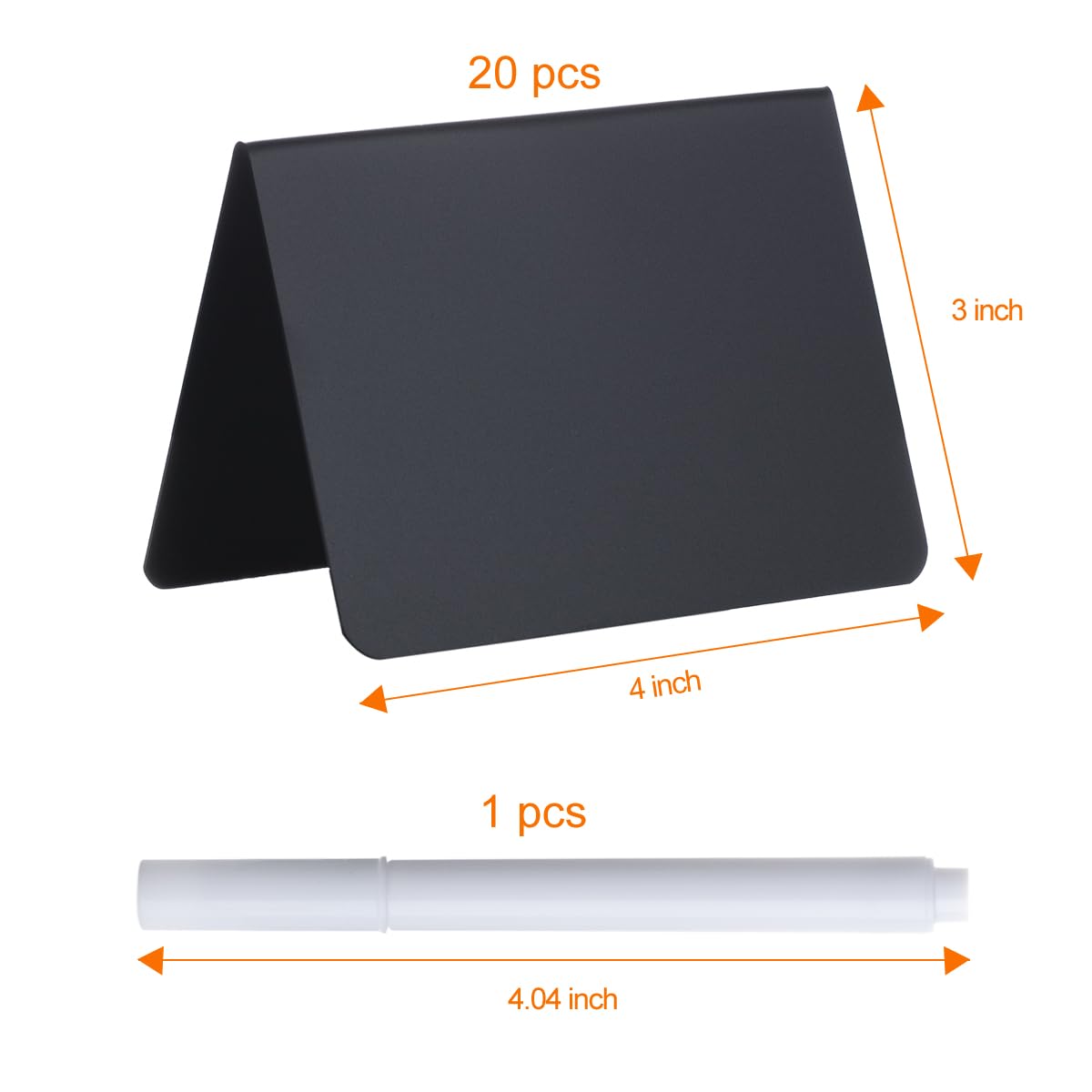 SUMERBOX 20 Pack 4"x3" Mini Chalkboard Signs for Food Buffet Party, Tabletop Small Chalkboard Signs Food Labels for Wedding Bakery Buffet, Easy to Write and Wipe Off