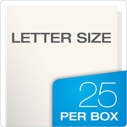 Oxford Laminated Twin-Pocket Folders, Letter Size, White, Holds 100 Sheets, Box of 25 (51704EE)